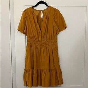 Anthropologie Mustard Mini Dress